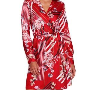 Boston Proper Stripe and Flower dress ♥️ 🌺